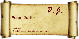 Pupp Judit névjegykártya
