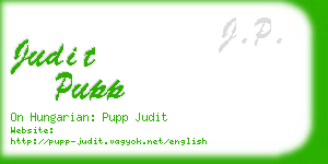 judit pupp business card